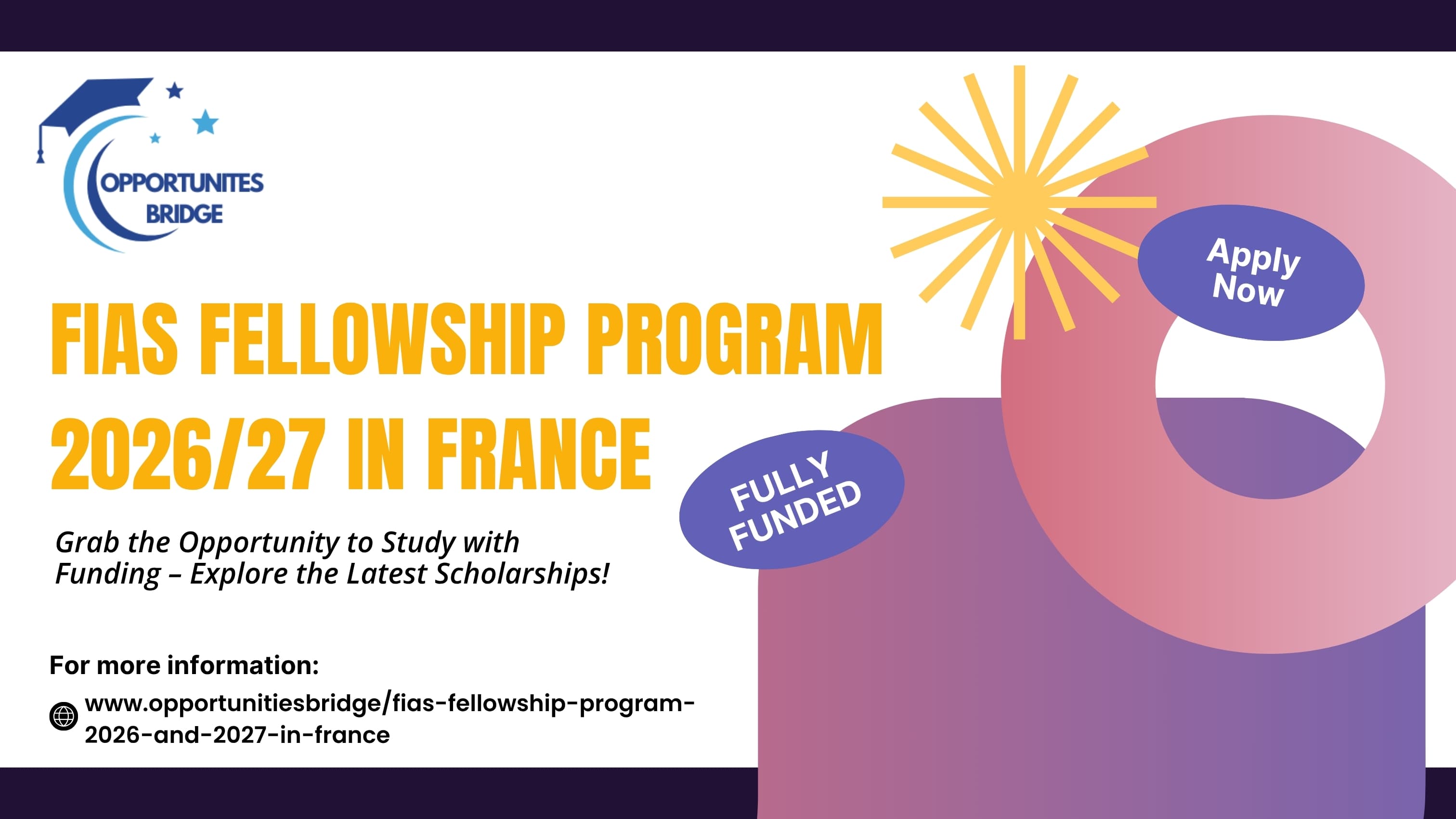 FIAS Fellowship Program 2026/27 in France (Fully Funded)